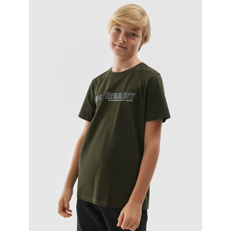 4F Jungen T-Shirt mit Print - khaki - 122
