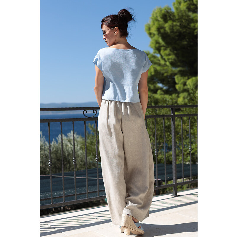 Wide linen trousers Lotika Premium