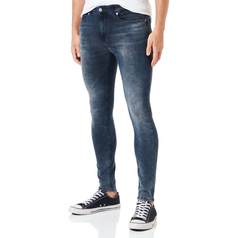 Calvin Klein Jeans Herren Jeans Super Skinny Stretch, Blau (Denim Dark), 32W / 34L