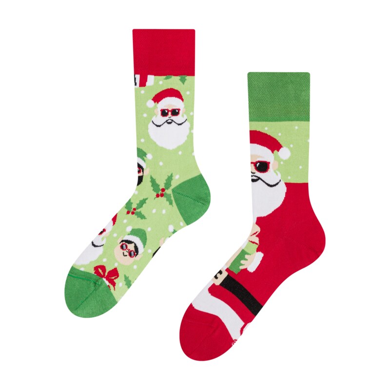 Dedoles Lustige Socken Weihnachtsmann und Elfen