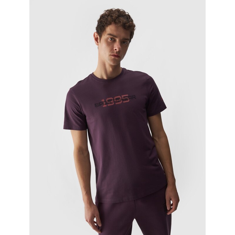 4F Regular Fit T-Shirt mit Print für Herren - lila - L