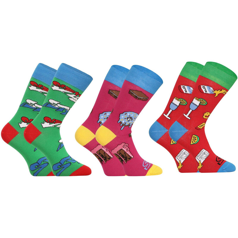 3PACK Lustige Socken Styx lang mehrfarbig (H12515255) S