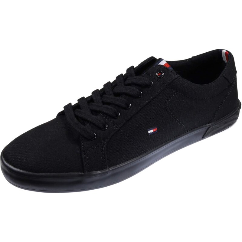 Tommy Hilfiger H2285ARLOW 1D Vulkanisierte Sneaker Herren, Schwarz (Black / Black), 44 EU