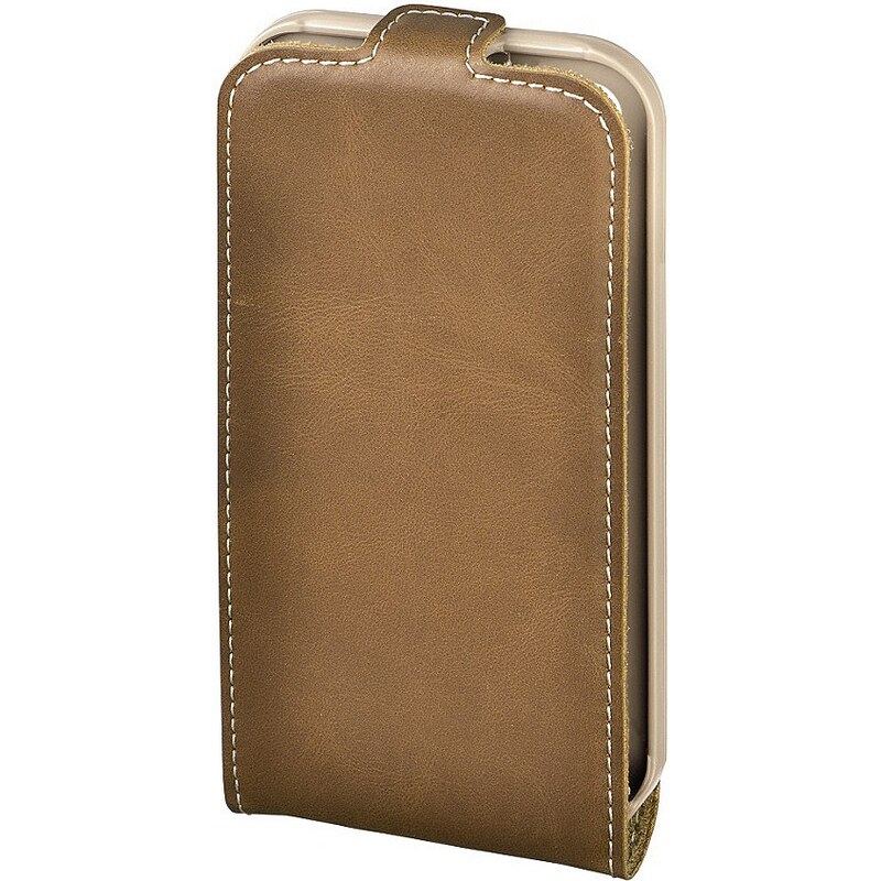 Hama Flap-Tasche Guard Case für Apple iPhone 4/4S, Braun/Natur