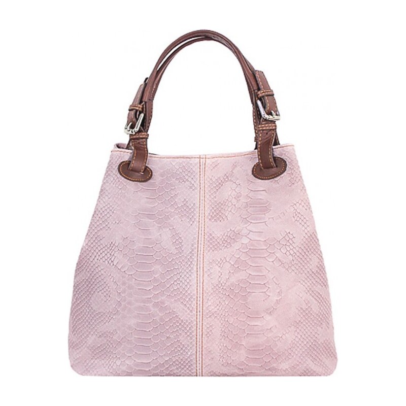 MADE IN ITALY Ledertasche python stamp 35 rose