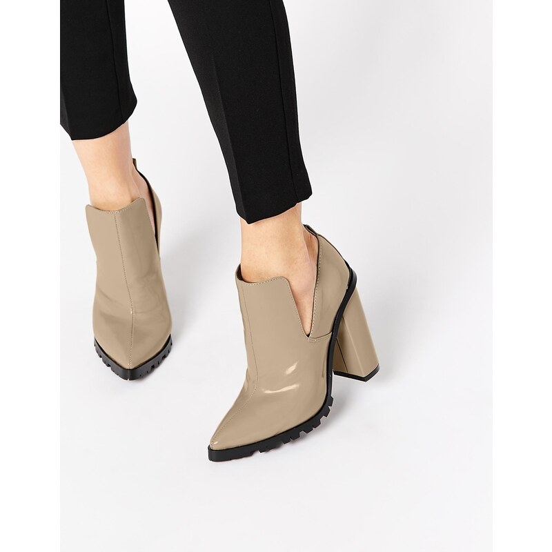 ASOS - EDGWARE - Spitze Ankle Boots mit Cutouts - Nude