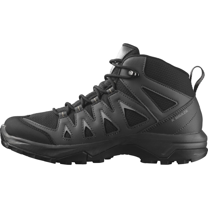 Salomon X Braze Mid Gore-Tex Damen Wander Wasserdichte Schuhe, Hiking-Basics, Sportliches Design, Vielseitiger Einsatz, Black, 40 2/3