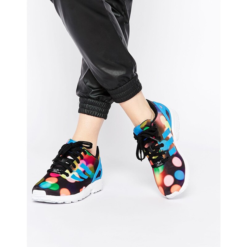 adidas Originals - ZX Flux - Buntfarbige Turnschuhe mit Punkten - Mehrfarbig