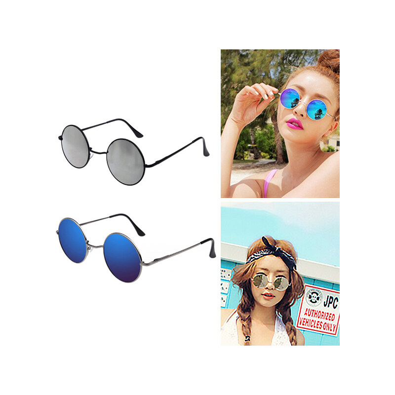 Lesara Damen-Sonnenbrille im Retro-Design - Grau