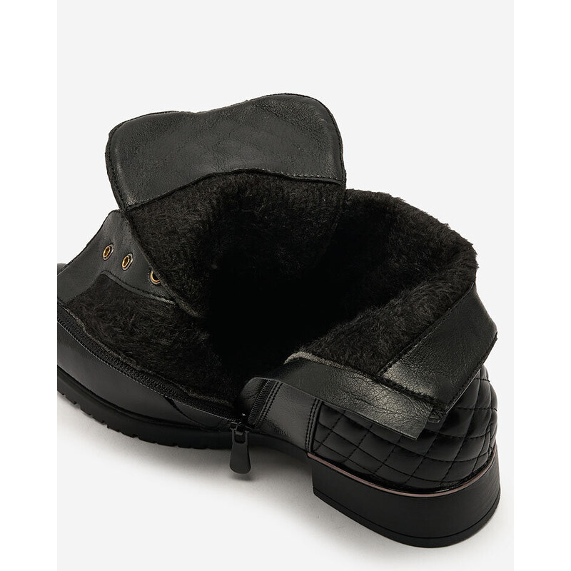 Lucky Shoes Royalfashion Damen Lackstiefel in schwarz Hofeto - schwarz