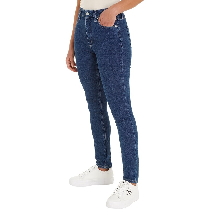 Calvin Klein Jeans Damen Jeans High Rise Skinny Fit, Blau (Denim Medium), 33W / 30L