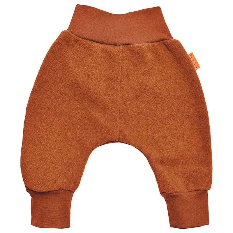 LiVi Babyhose "Fleece rost" in Orange | Größe 74/80