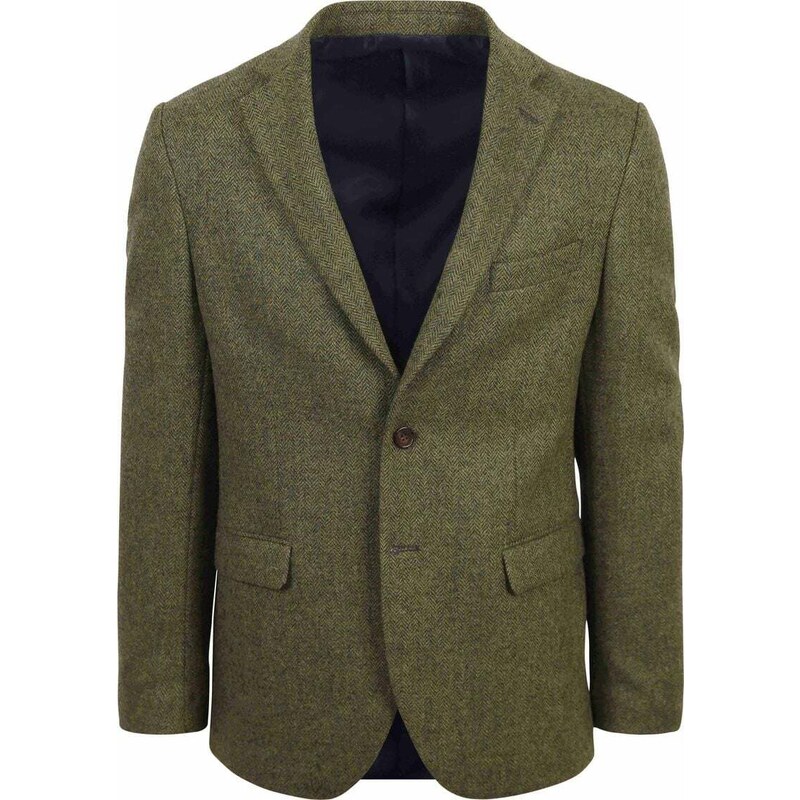 Suitable Tweed Blazer Herringbone Grün