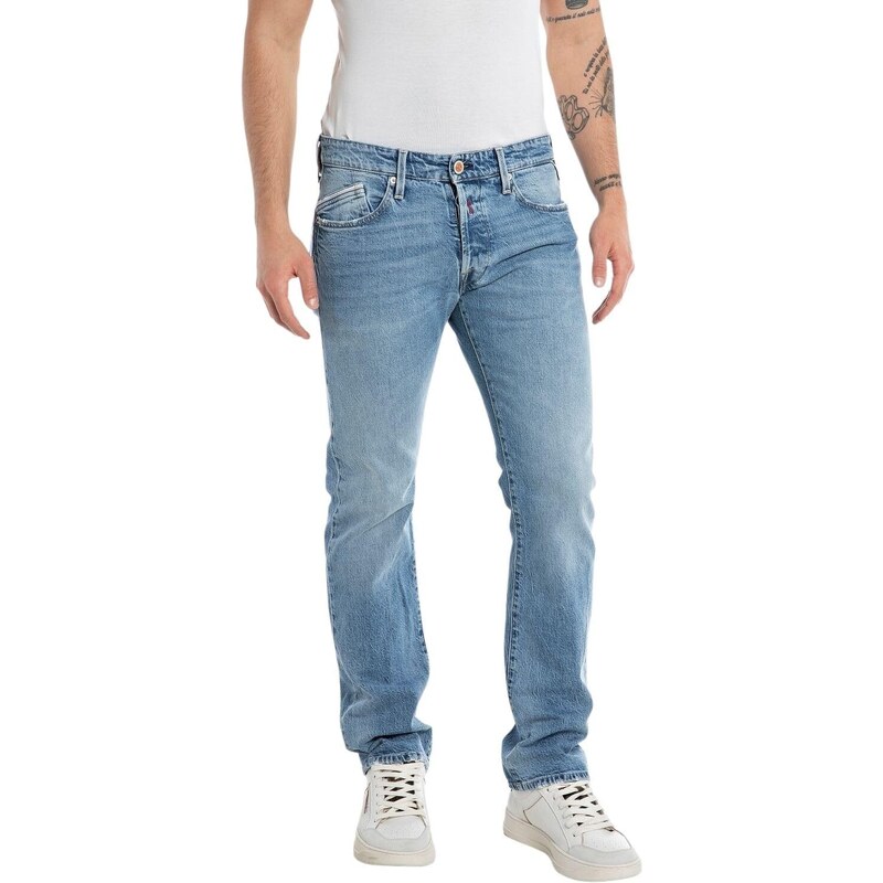 Replay Herren Jeans Waitom Regular-Fit aus Comfort Denim, Blau (Light Blue 010), 32W / 30L