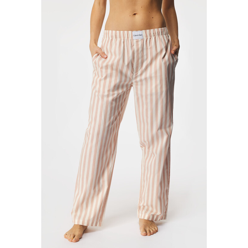 Pyjamahose Calvin Klein Stripe rosa-weiß