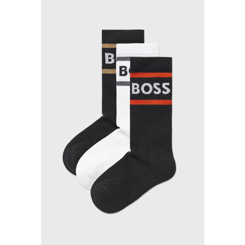 HUGO BOSS 3er-PACK Socken BOSS Rib Stripe weiß