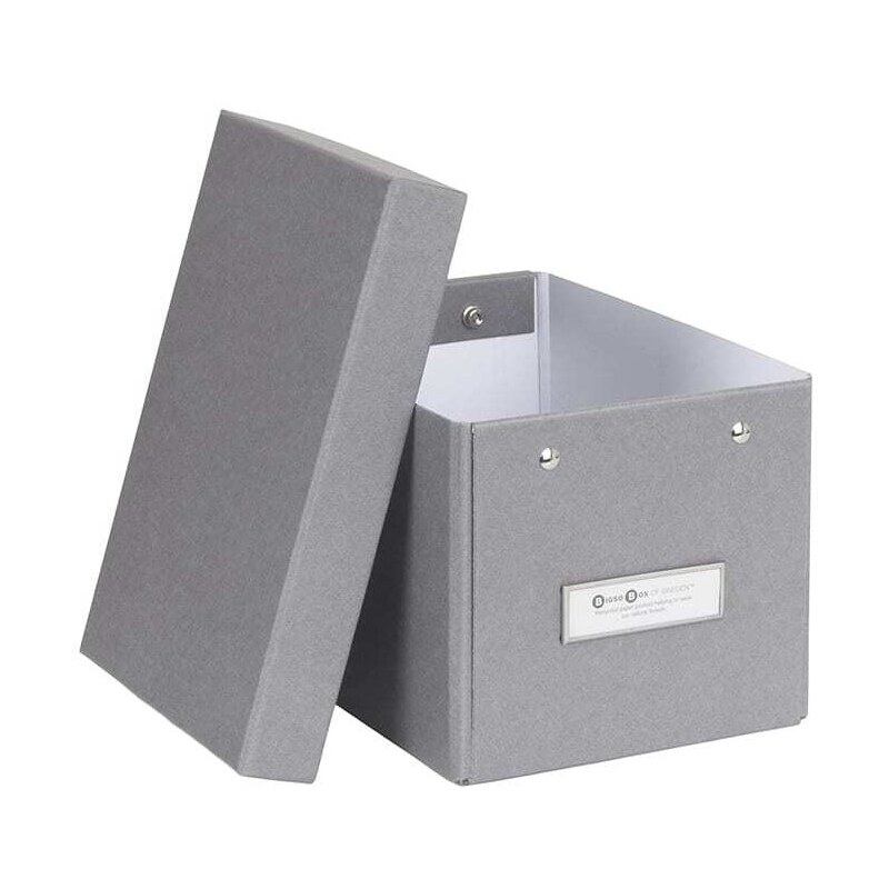 BIGsoBox Aufbewahrungsbox "Kitty" in Grau - (B)16 x (H)14 x (T)22,5 cm | onesize