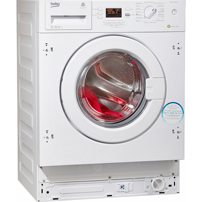 BEKO Einbau-Waschmaschine WMI 71443 PTE, A+++, 7 kg, 1400 U/Min