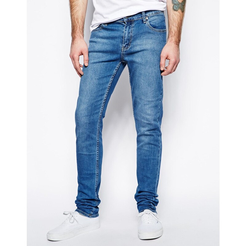 Cheap Monday - Enge Jeans mit dunker Waschung - Blau