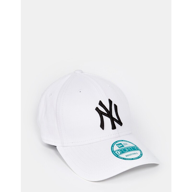 New Era - 9Forty - Verstellbare Kappe mit NY-Applikation - Weiß