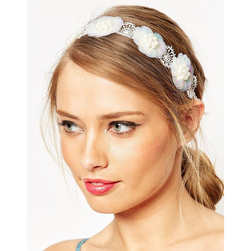 ASOS - Summer Haze - Haarband mit Blumendesign - Weiß