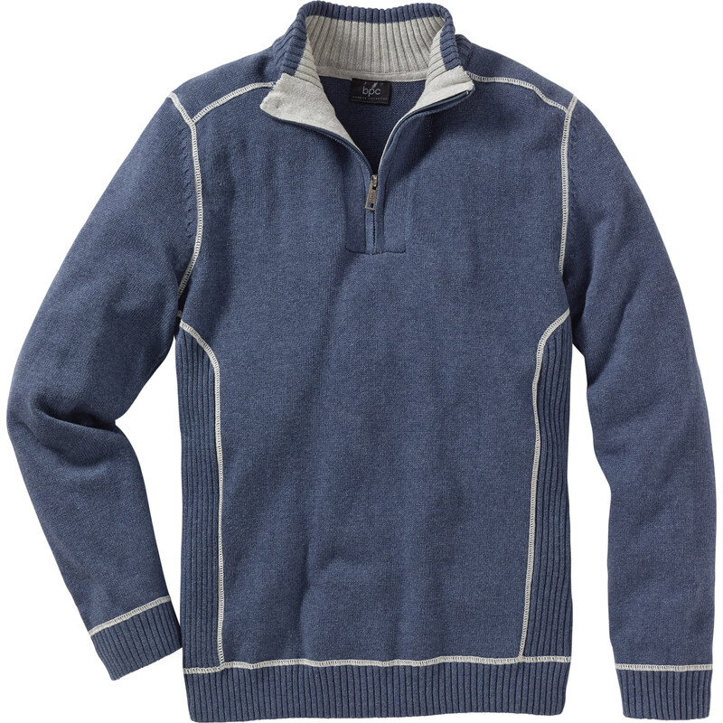 bpc bonprix collection Pullover langarm in blau für Herren von bonprix