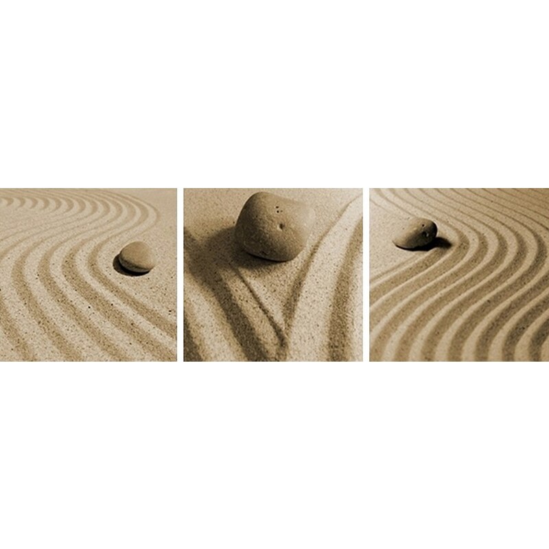 Home Affaire Bild Kunstdruck »Sand & Stones«, (3-tlg.)