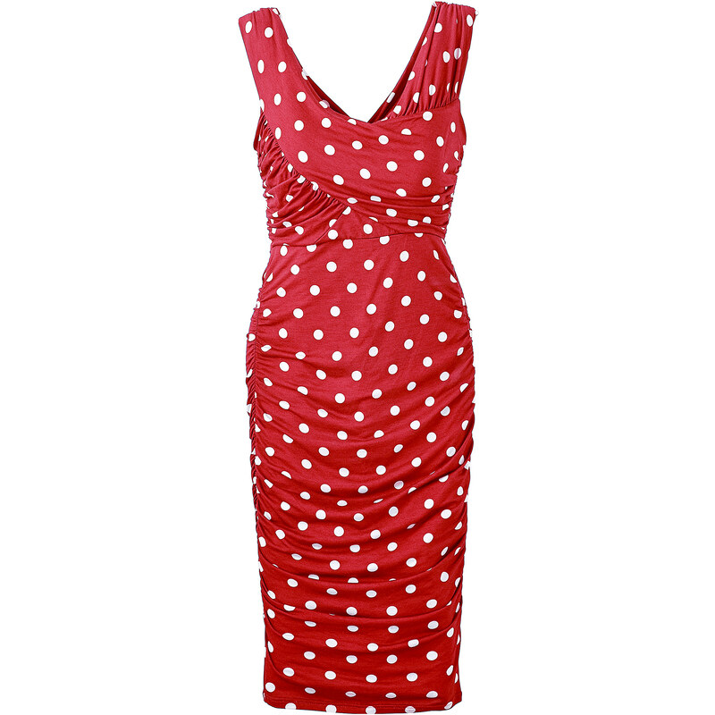 BODYFLIRT boutique Kleid ohne Ärmel in rot von bonprix