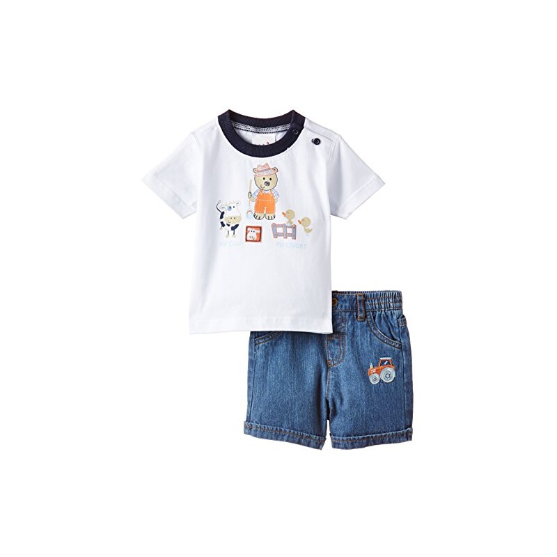 Julius Hüpeden Baby - Jungen Bekleidungsset "Happy Farm" mit T-Shirt und Shorts