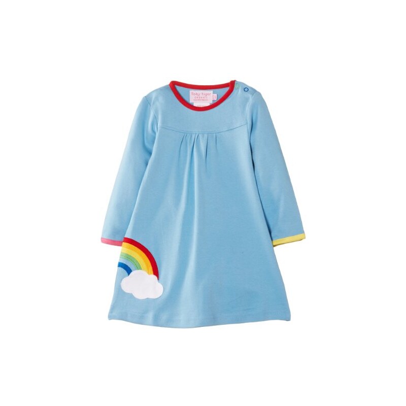 Toby Tiger Mädchen Kleid Organic Rainbow Applique Dress