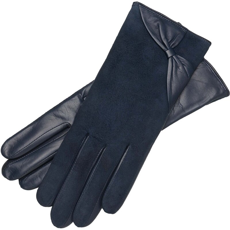 1861 Glove manufactory Vittoria Blue Navy Leather Gloves