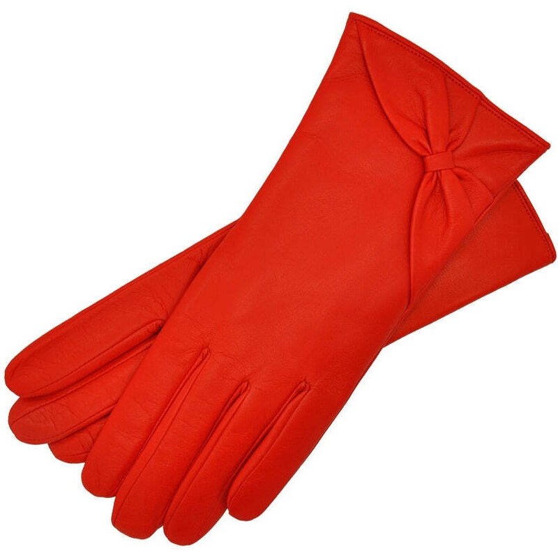 1861 Glove manufactory Vittoria Red Leather Gloves