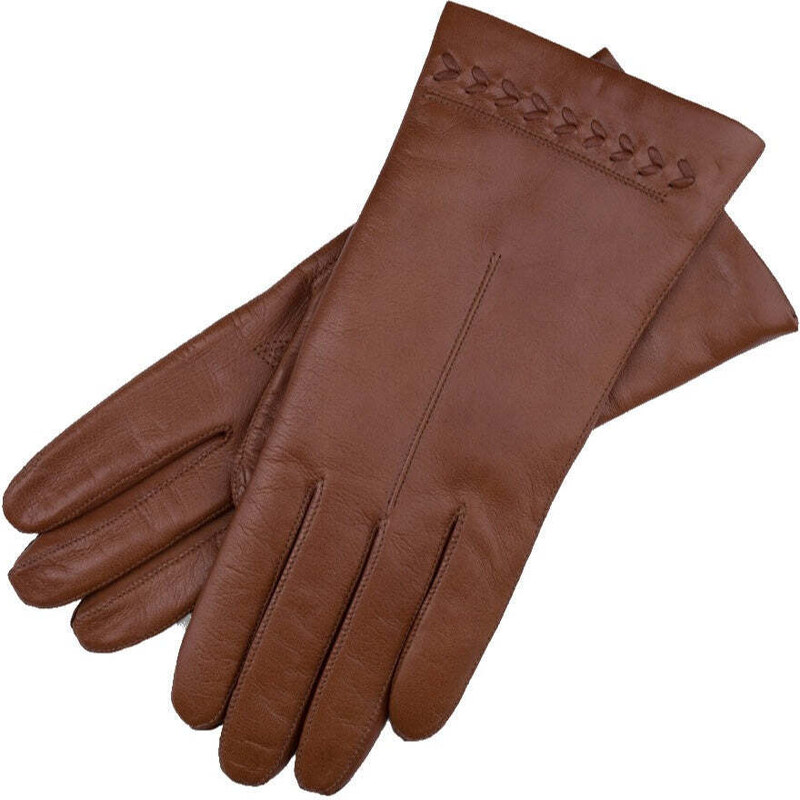 1861 Glove manufactory Ferrara Saddle Brown Leather Gloves