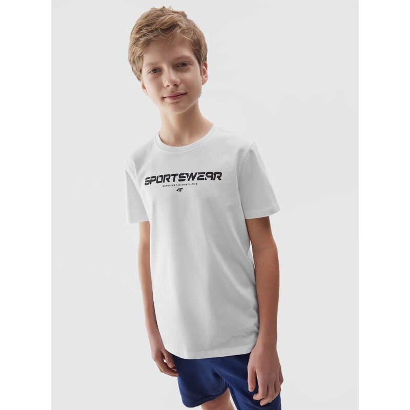 4F Jungen T-Shirt mit Print - weiß - 128