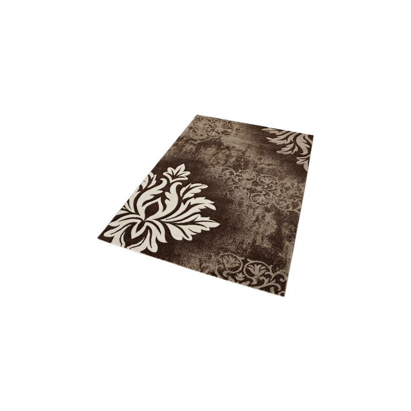 MERINOS Teppich Merinos DORDOGNE handgearbeiteter Konturenschnitt gewebt braun 2 (B/L: 80x150 cm),3 (B/L: 120x170 cm),4 (B/L: 160x230 cm),6 (B/L: 200x290 cm)