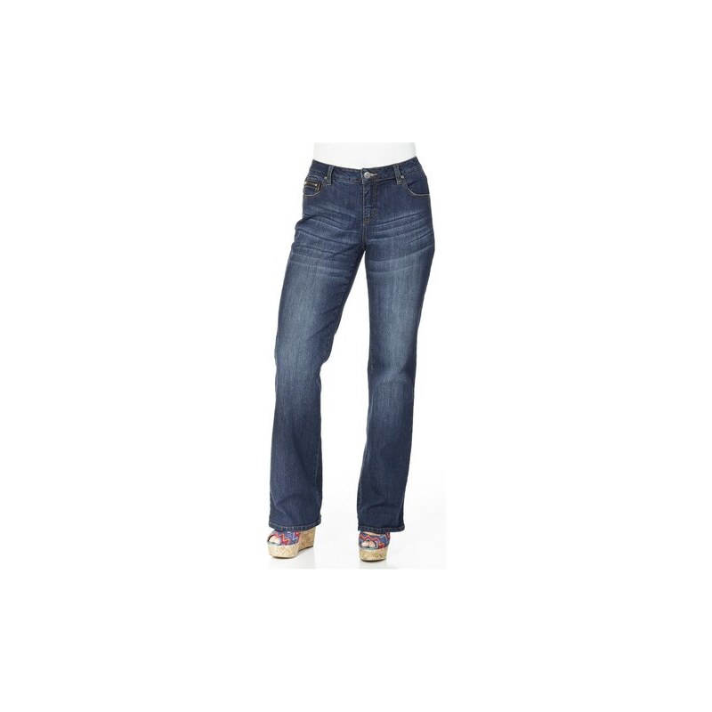 SHEEGO DENIM Damen Denim Bootcut-Stretch-Jeans im Used-Look blau 21,23,88,92,96,100,104