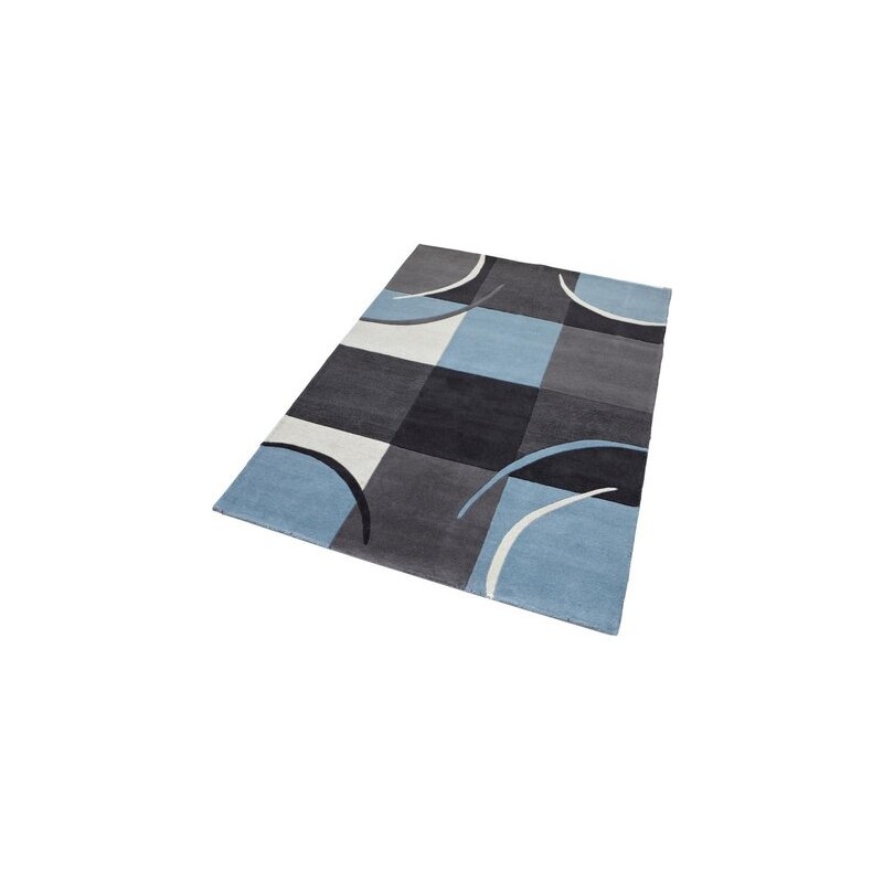 Teppich exklusiv Magnus handgetuftet Wolle 3,7 kg/m² THEKO EXKLUSIV blau 7 (B/L: 240x320 cm),8 (B/L: 290x390 cm)