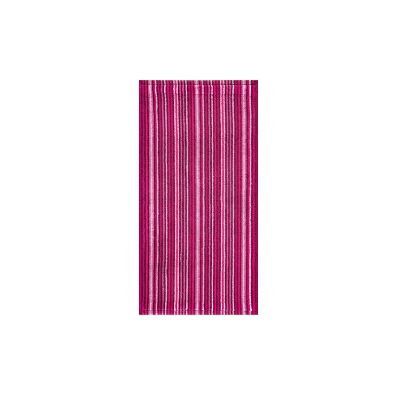 Badetuch Combi Stripes in trendigen Farben Egeria rot 1x 70x140 cm