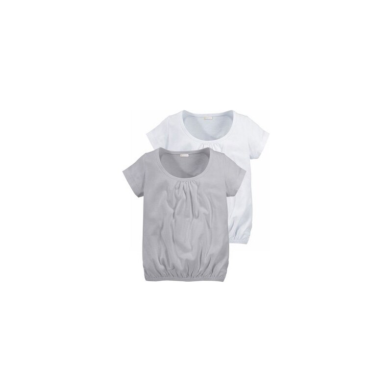 Baur T-Shirt für Mädchen (Packung 2 Stück) grau 128/134,140/146,152/158