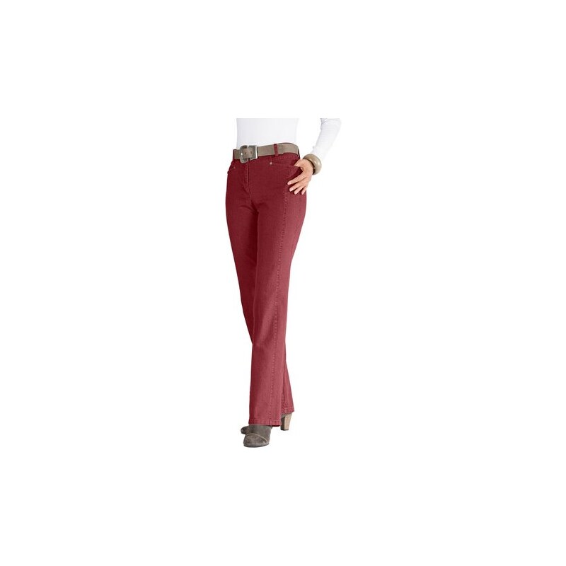 Cosma Damen Jeans mit bewährter Cotton-Feeling-Ausrüstung rot 36,38,40,42,44,46,48,50,52,54