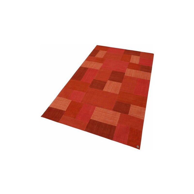Tom Tailor Teppich Patch Denim handgewebt reine Schurwolle rot 1 (B/L: 50x80 cm),2 (B/L: 65x135 cm),3 (B/L: 85x155 cm),4 (B/L: 140x200 cm),5 (B/L: 160x230 cm),6 (B/L: 190x290 cm)