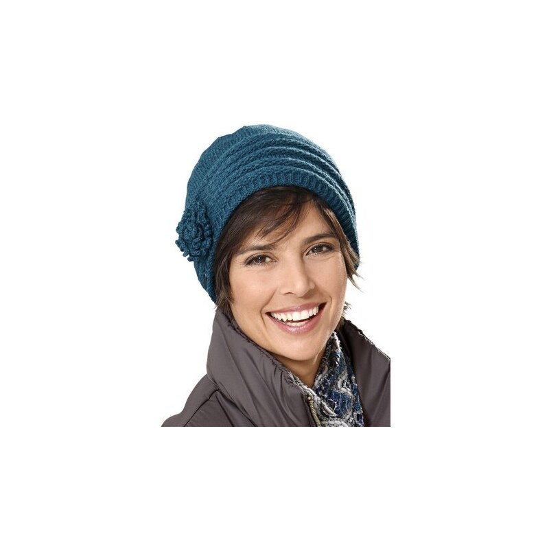 Damen Mütze mit Applikation Wegener blau