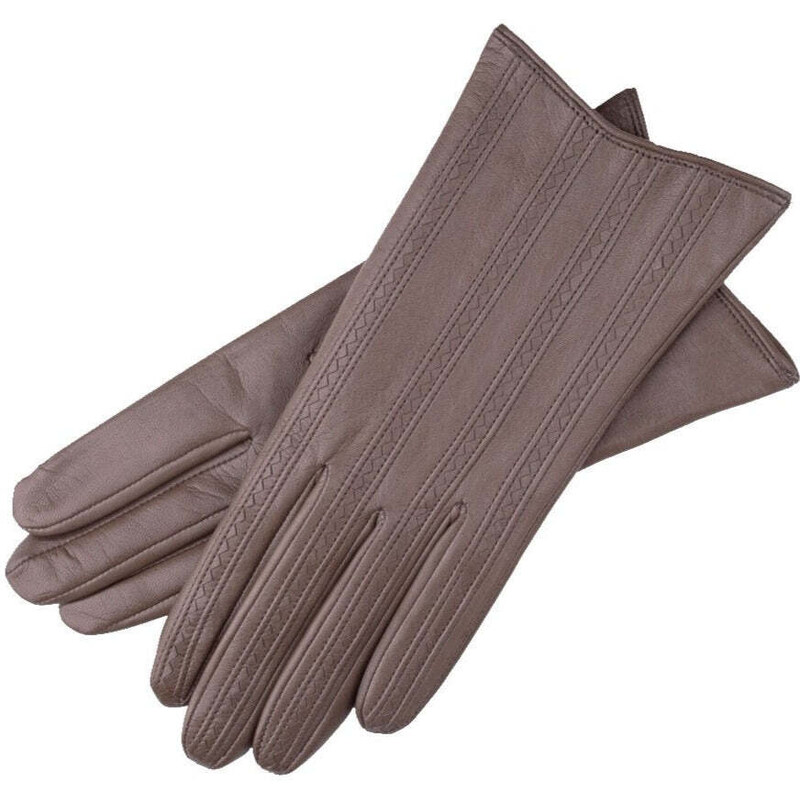 1861 Glove manufactory Pavia Light Grey Leather Gloves