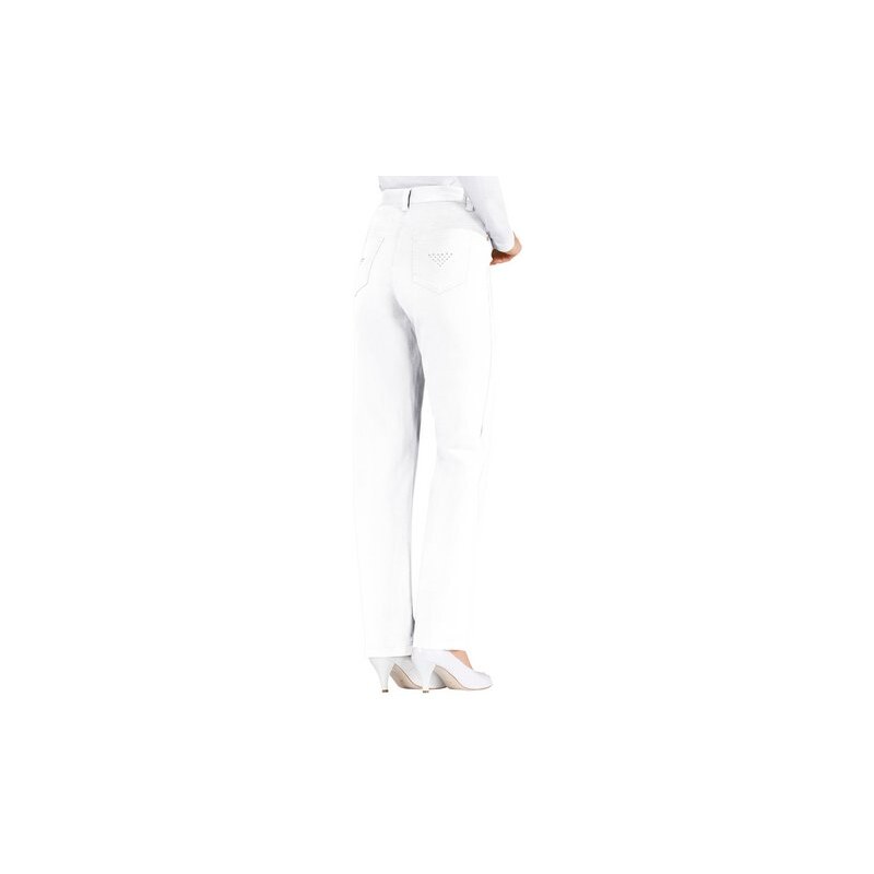 LADY Damen Lady Jeans mit rückwärtigem Dehnbund weiß 18,19,20,21,22,23,24,25,26,27