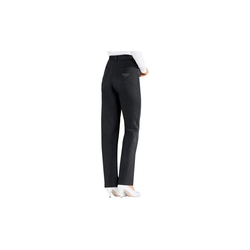 LADY Damen Lady Jeans mit rückwärtigem Dehnbund schwarz 18,19,20,21,22,23,24,25,26,27