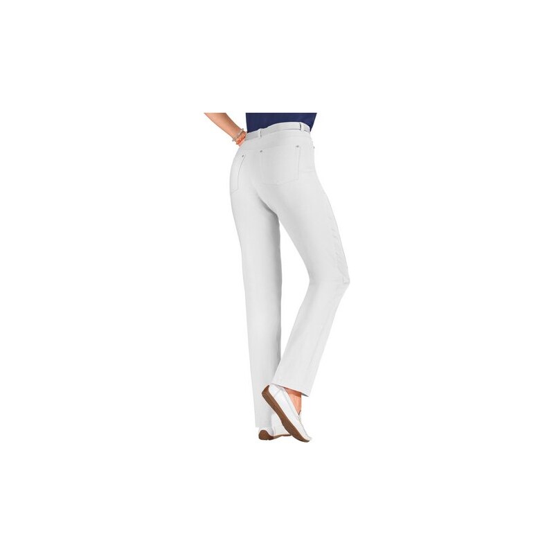 STEHMANN Damen Hose in 5-Pocket-Form weiß 36,38,40,42,44,46,48,50,52,54