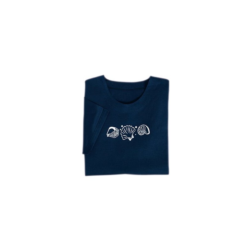 COLLECTION L. Damen Collection L. Shirt aus reiner Baumwolle blau 38,40,42,44,46,48,50,52,54,56