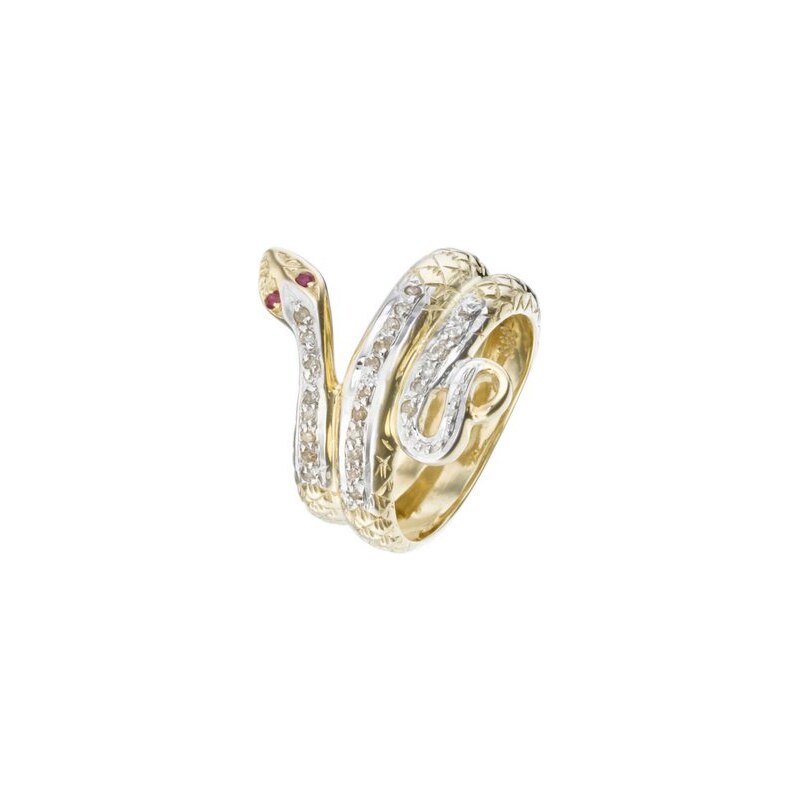 firetti Ring ´´Schlange´´ mit Rubinen und Diamanten