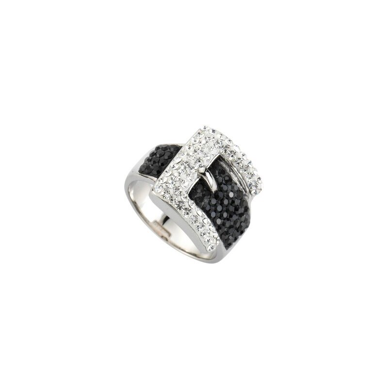 firetti Ring ´´Gürtel-Optik´´ mit Kristallen