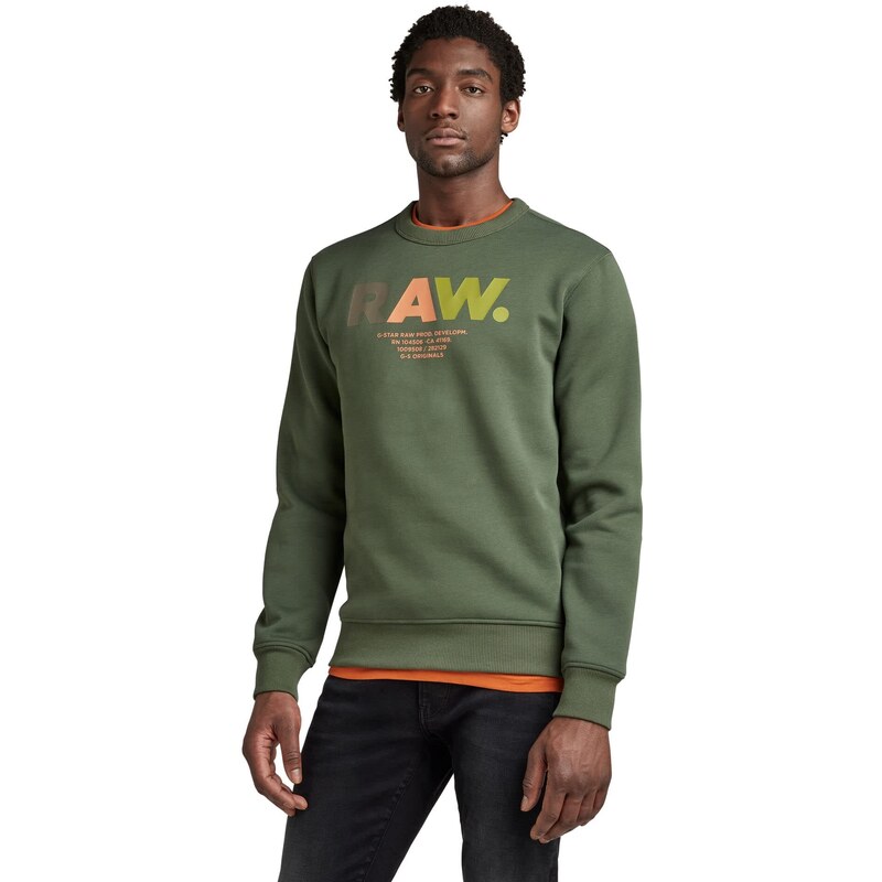 G-STAR RAW Herren Multi Colored RAW. Sweatshirt, Grün (lt hunter D22229-A971-8165), S